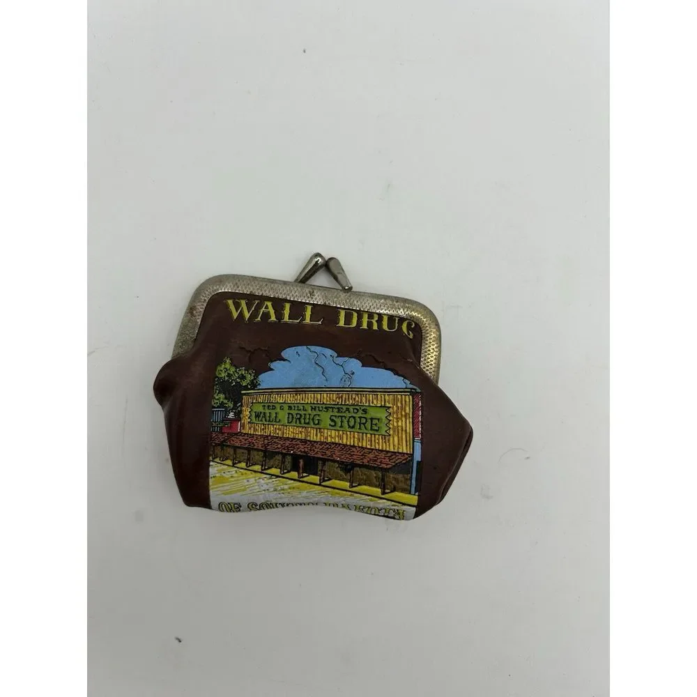 Ted & Bill Hustead Wall Drug Store Vintage Change Purse W
